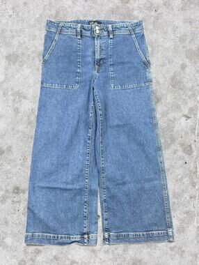 2023 High Rise Wide Leg Crop GAP Denim Jeans